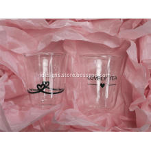 Couple's Glass Water Cup A